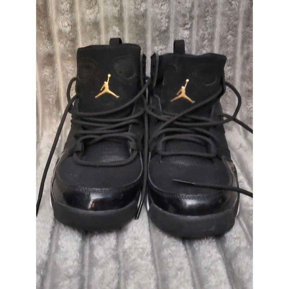 Nike Boys Air Jordan Flight Club 91 555472-031 Black Basketball Shoes 7y